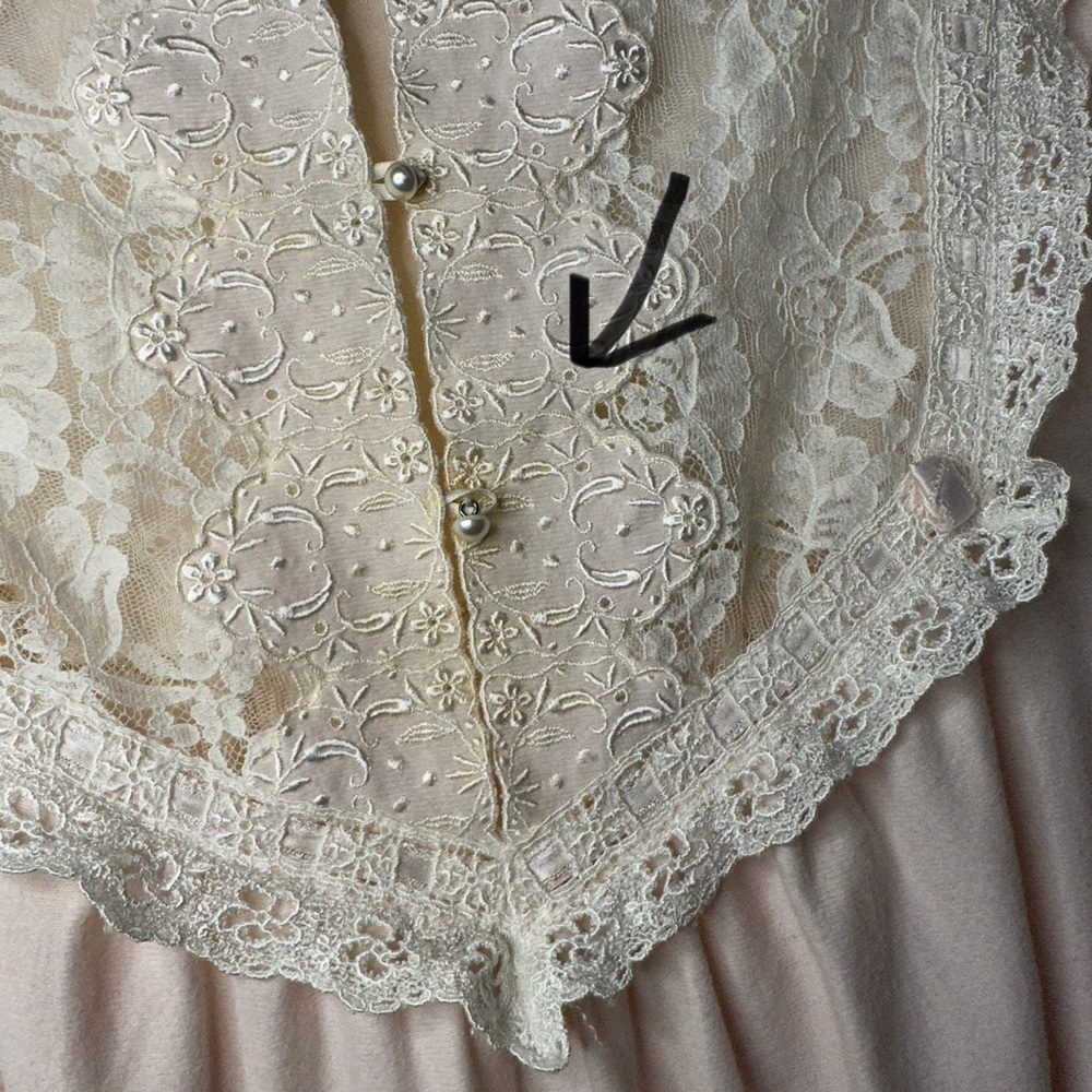 Vintage Chisthian Dior Lingerie with Lace Trim Light Pink Size Small - Picture 4 of 16